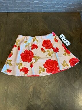LIFE skirt floral rose print size XL NWT